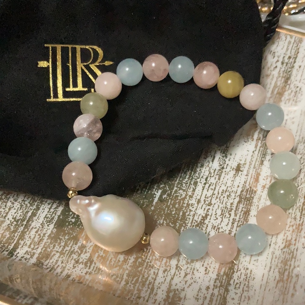 Lola Rose Semi-precious stones and pearl bracelet